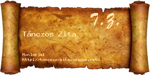 Tánczos Zita névjegykártya